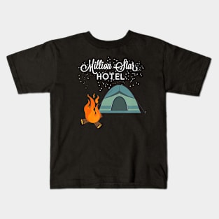 Funny Camping Million Star Hotel Kids T-Shirt